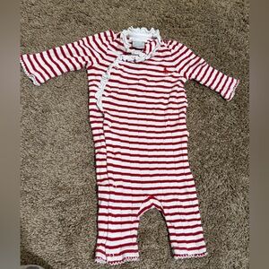 Ralph Lauren baby girl 3m red & white striped one-piece